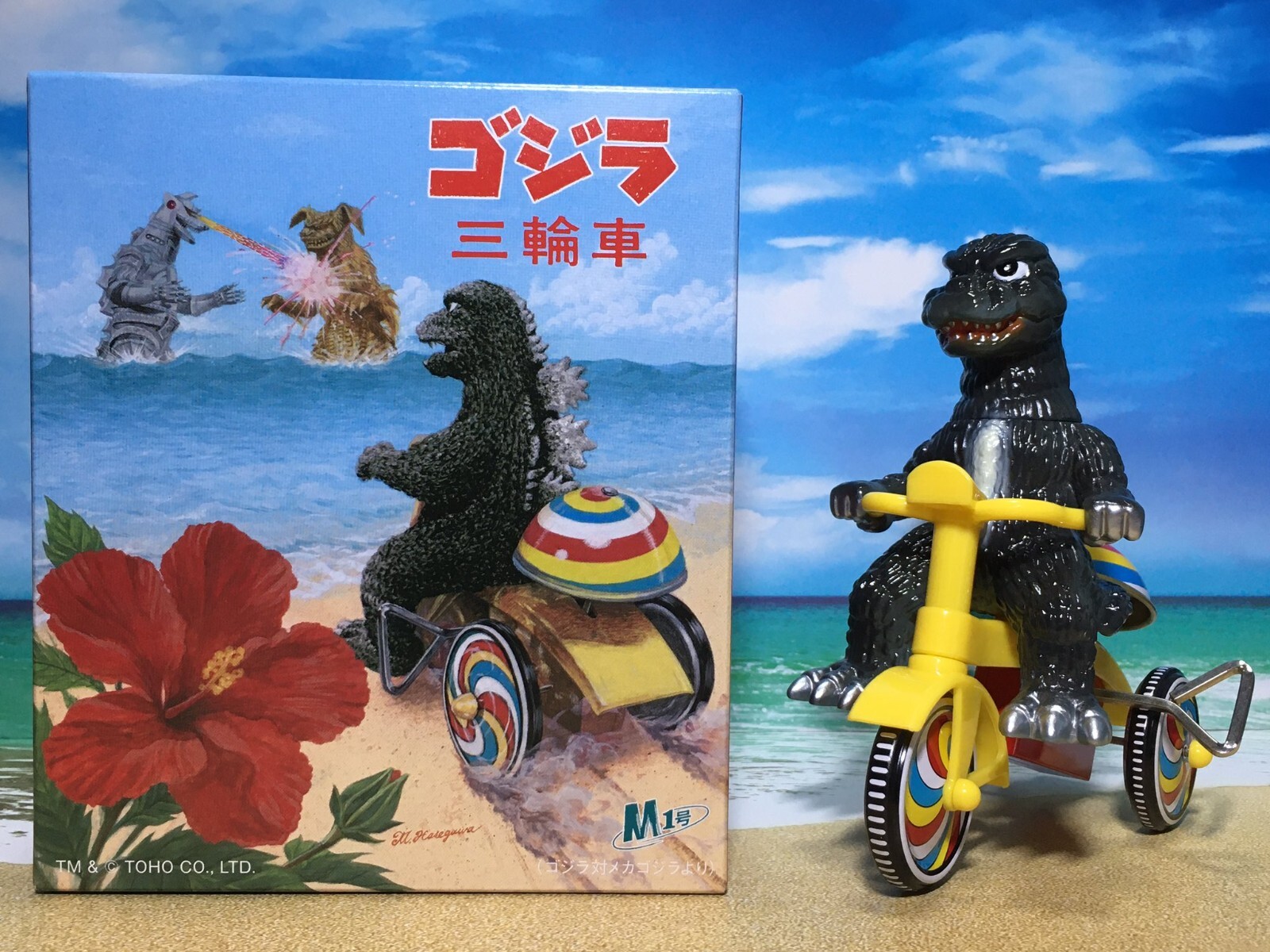 M1 go Bullmark Godzilla Tricycle Soft Vinyl Figure with Zenmai WF2024 Summer NEW