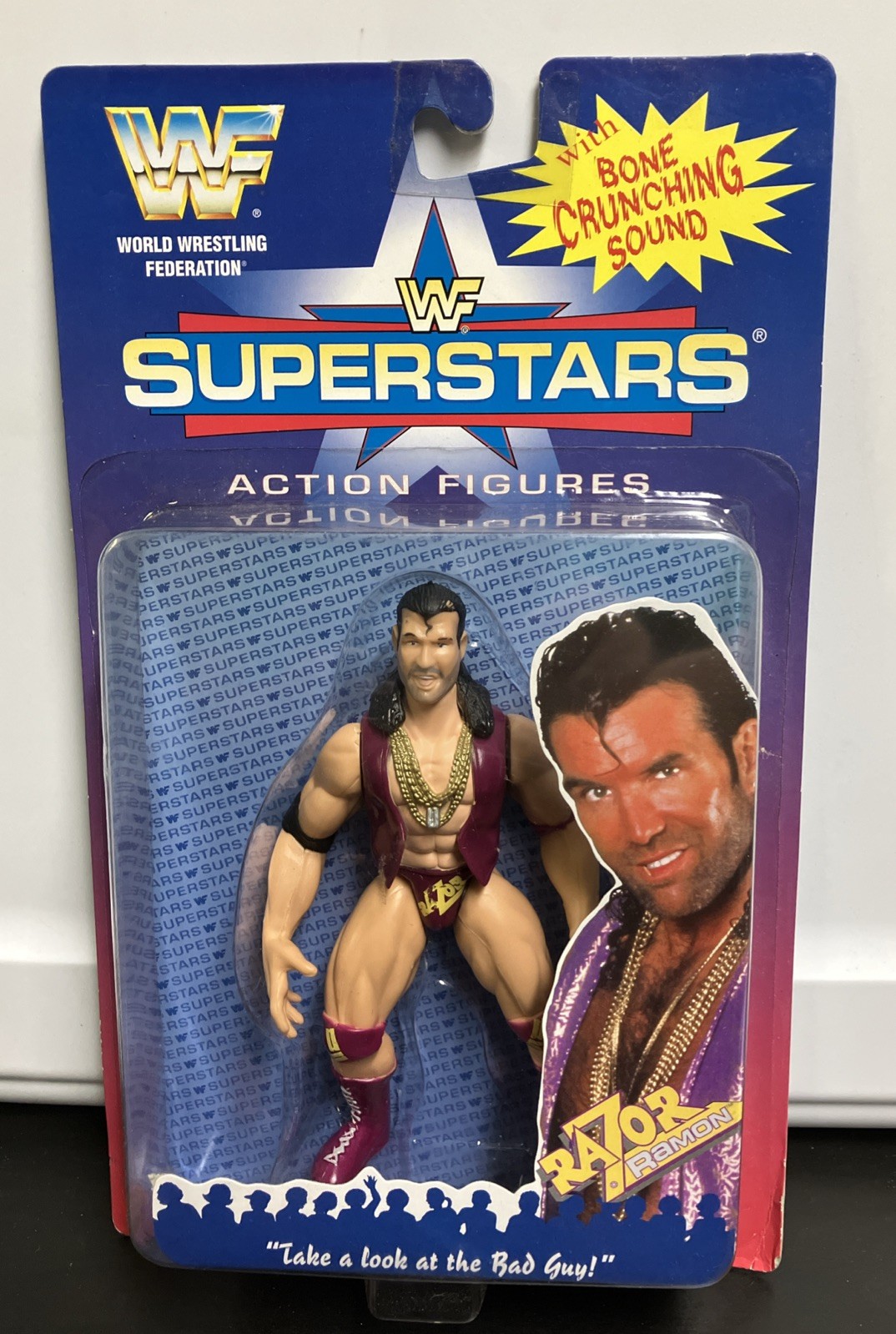 Razor Ramon Bone Crunching Sound WWF Superstars 1996 JAKKS Pacific