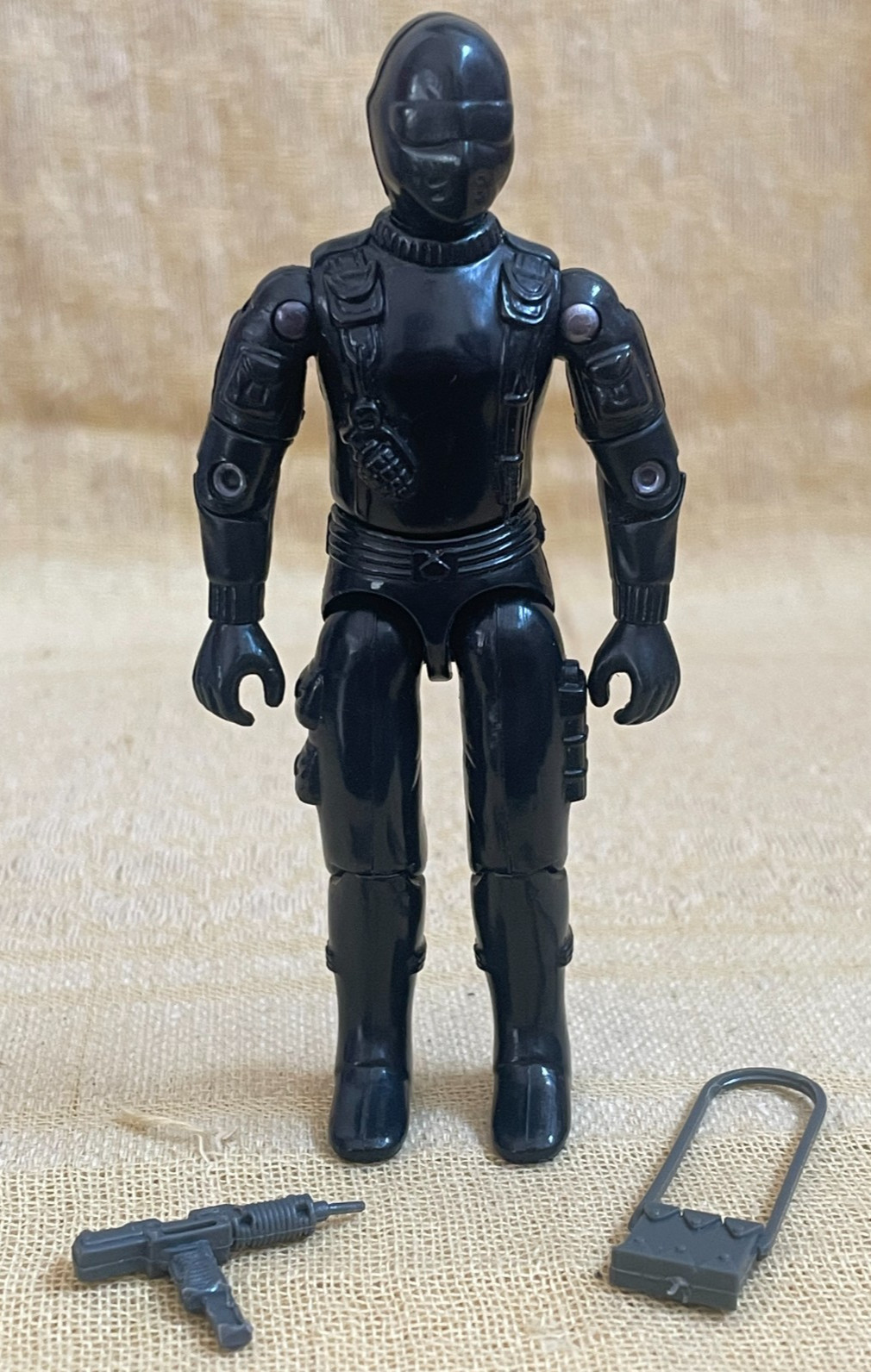GI JOE 1983 Snake Eyes V1.5 Swivel 100% Complete w/ BG – Excellent Tight Figure
