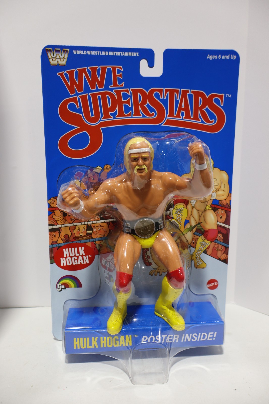 Hulk Hogan WWE LJN Superstars Retro 80s Blue Card 8 in Action Figure DAMAGED