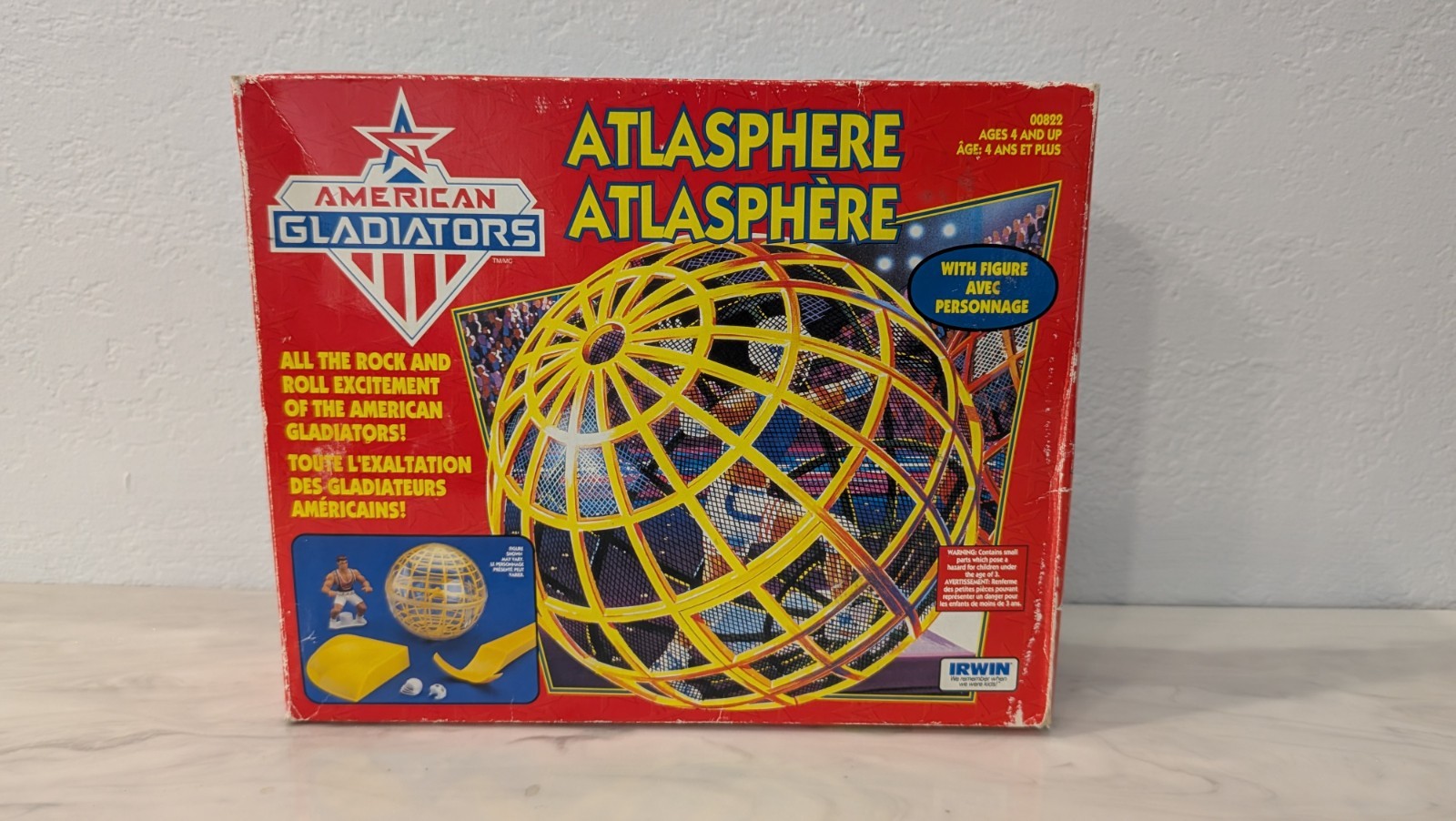 Vintage American Gladiators Atlasphere Playset 1991 Irwin Open Box Sealed Inside