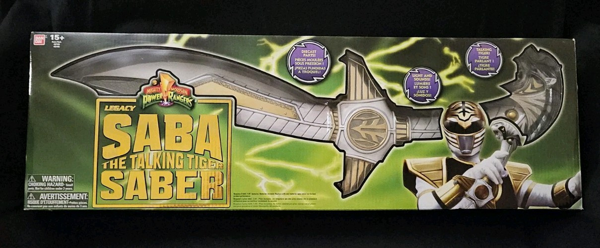 Mighty Morphin Power Rangers Legacy Saba The Talking Tiger Saber Factory Sealed!