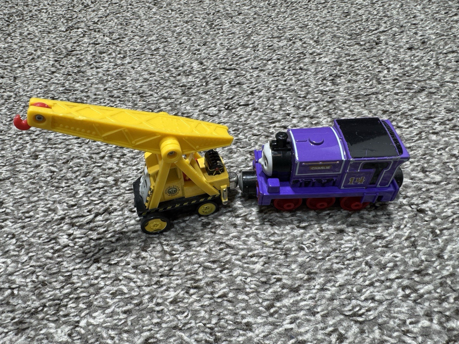 Thomas & Friends Push Along Train Metal Magnetic Diecast LOT of 2 Charlie Kevin