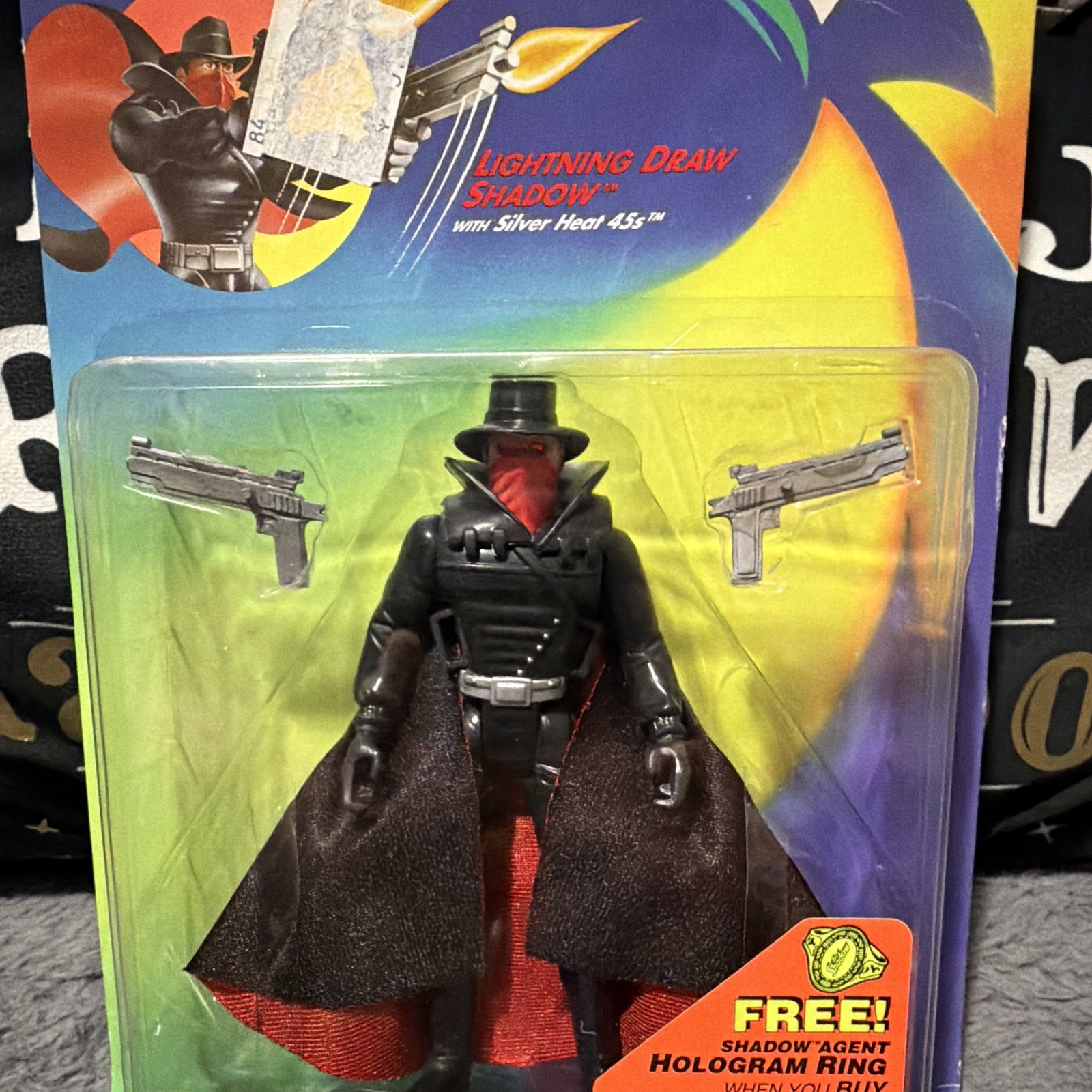 The Shadow Lightning Draw Shadow Action Figure Boxed w/ Gun 1994