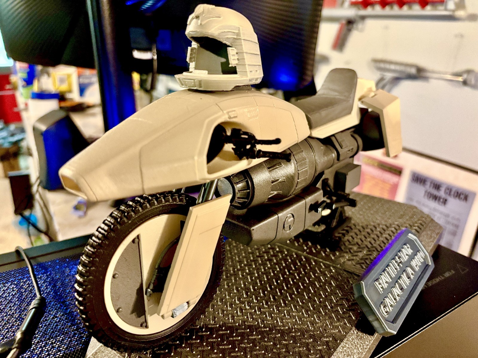 BATTLESTAR GALACTICA Colonial Flying Motorcyle 13&Prime; 1/8 Custom 3d Model Kit