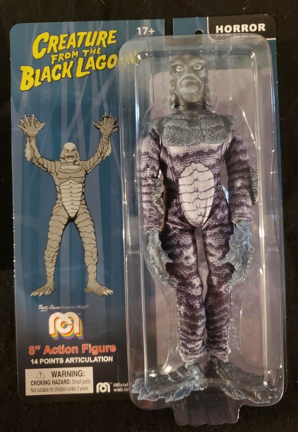 CREATURE FROM THE BLACK LAGOON – 8&Prime; Black & White MEGO Monster Action Figure