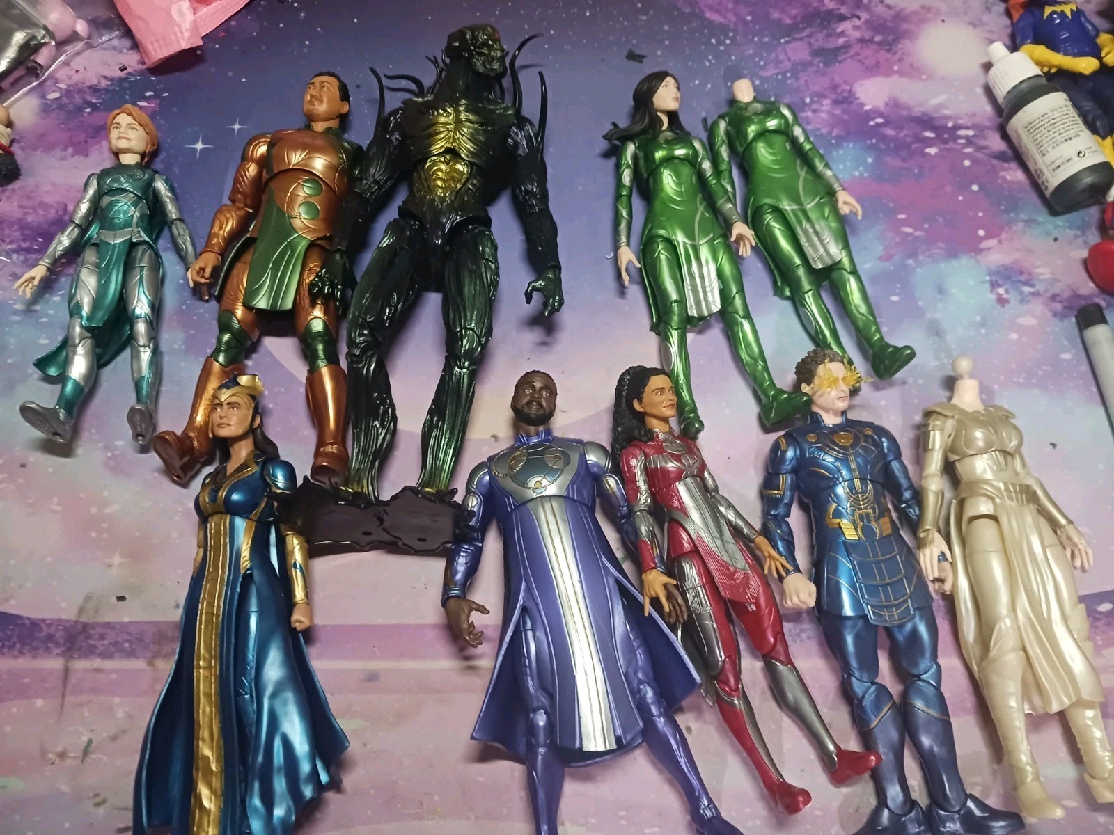 Marvel Legends Eternals Lot Of 7 Figures With Additional Hands Build A Figure