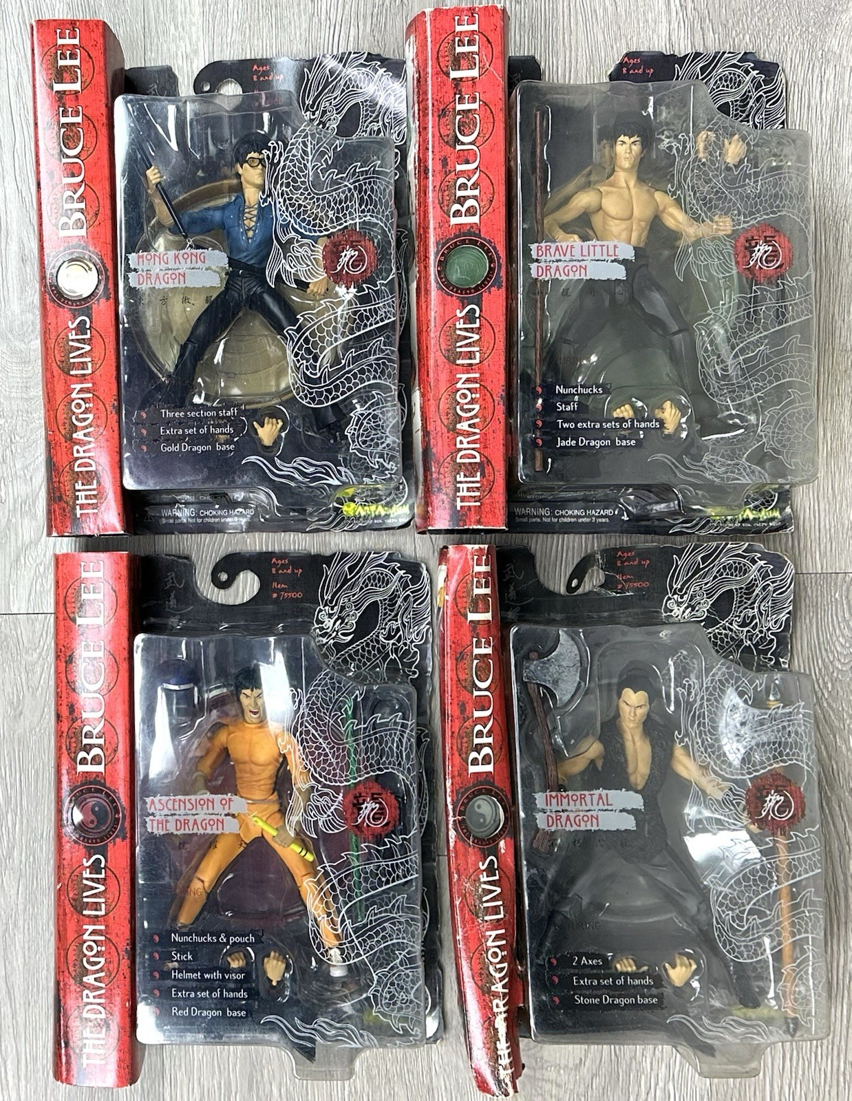 Bruce Lee The Dragon Lives Lot Of 4: Brave Little Hong Kong Immortal Ascension