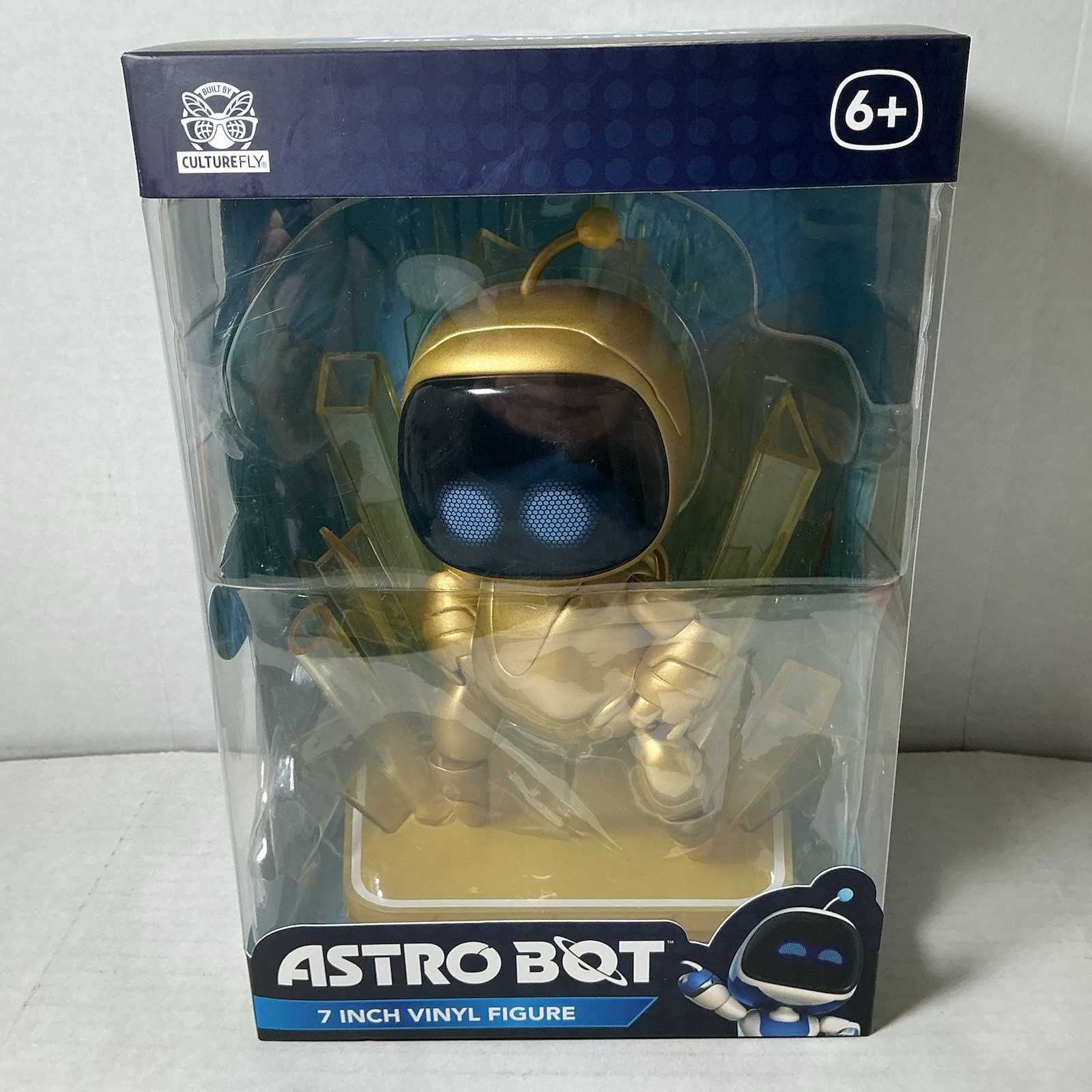 ASTRO BOT GOLD VINYL Culturefly 7&Prime; Figure Playstation LIMITED RARE NEW