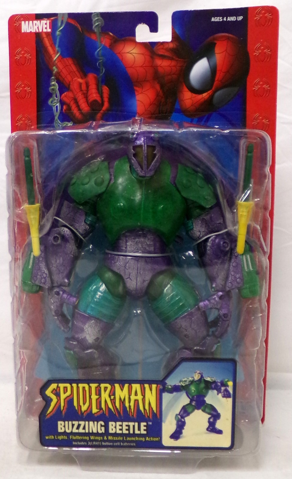 2005 Toy Biz Marvel Spider-Man Buzzing Beetle 6&Prime; Scale Figure New Sealed