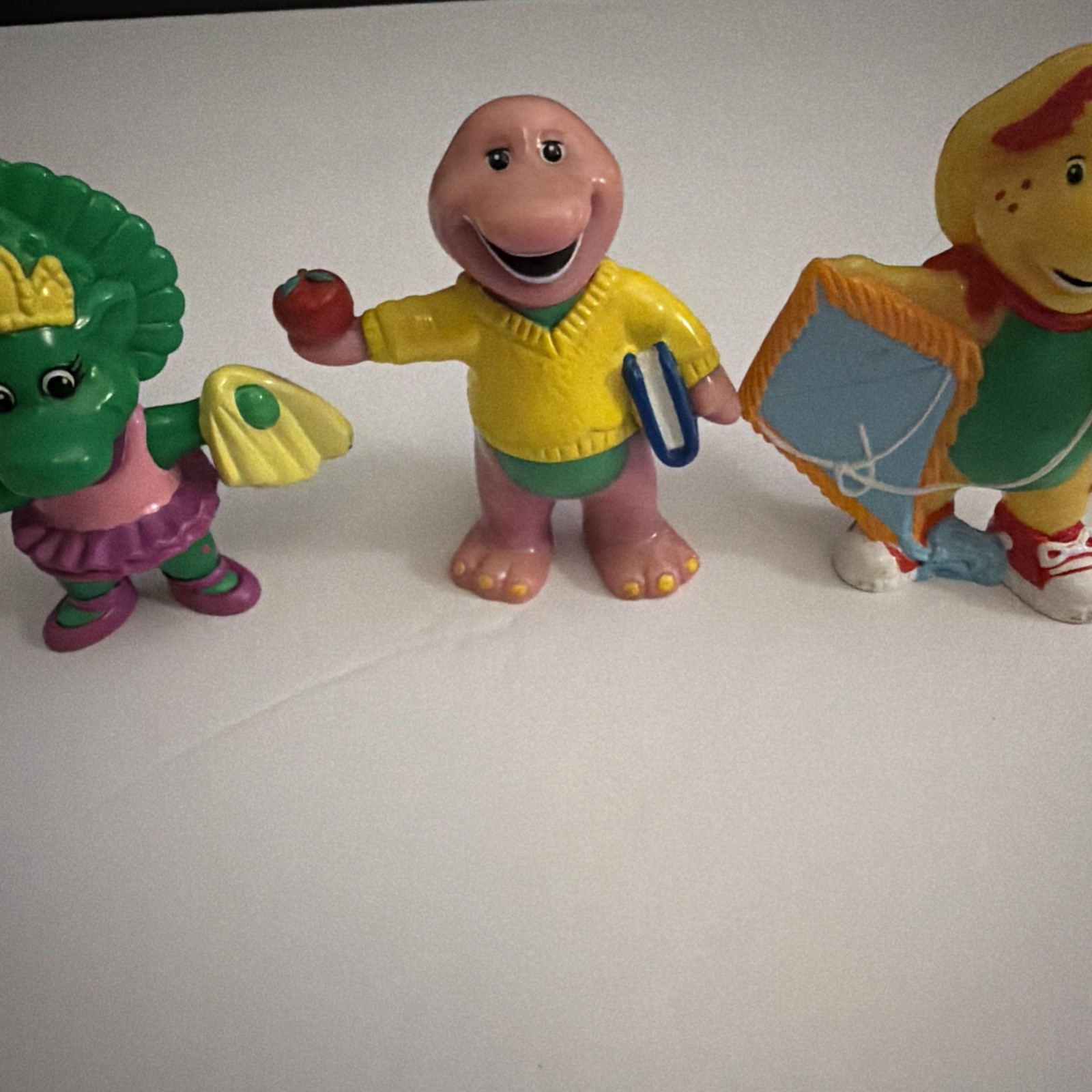 Barney & Friends Baby Bop BJ Dinosaur PVC Figures Playskool The Lyons Group Vtg