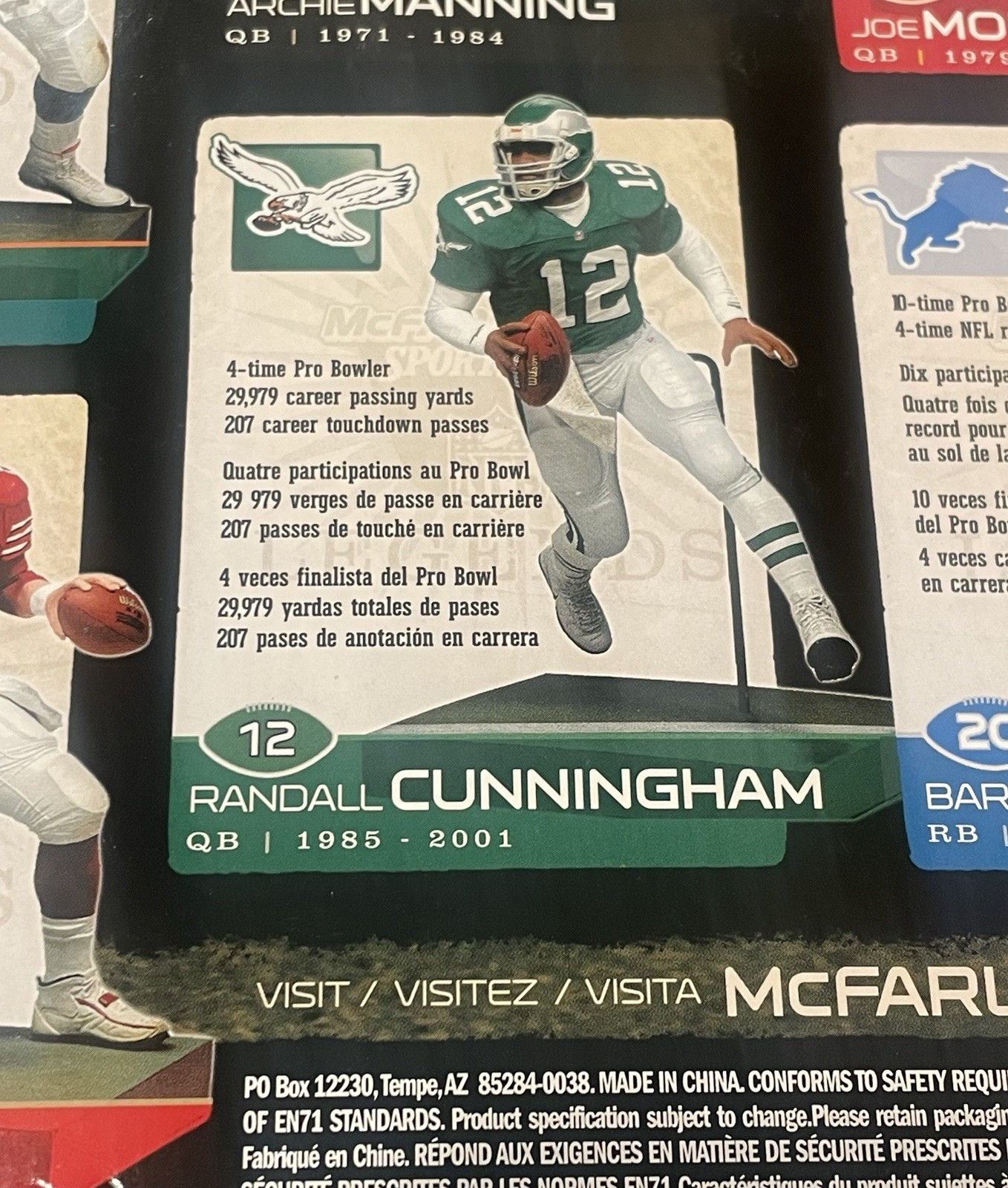 McFARLANE NFL LEGENDS PHILADELPHIA EAGLES RANDALL CUNNINGHAM FIGURE SERIES 5