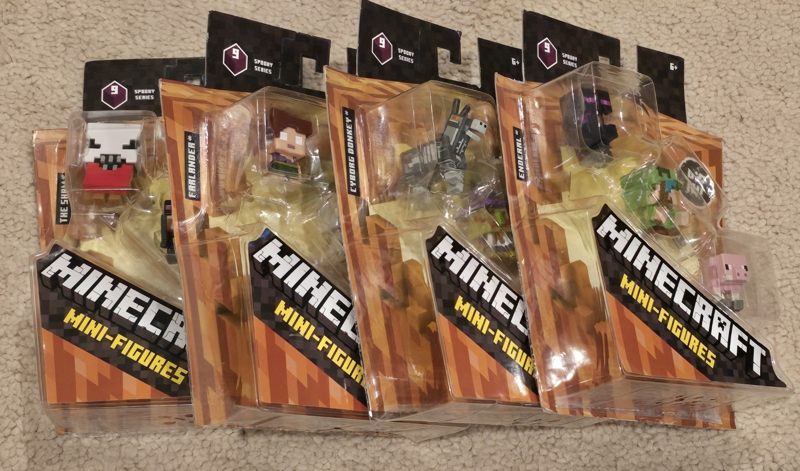 MINECRAFT MINI-FIGURES SPOOKY SERIES 9 LOT OF 4 NEW 2017
