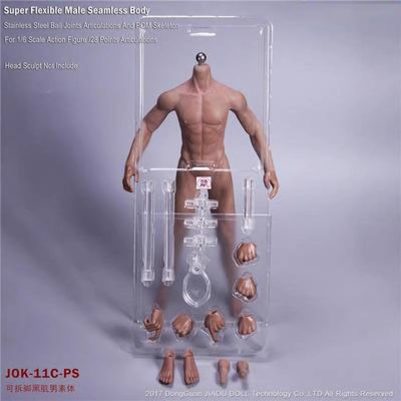 JIAOU DOLL 1/6 Scale Seamless Male Body Model Action Figure Fit 12&Prime; Figure Gifts