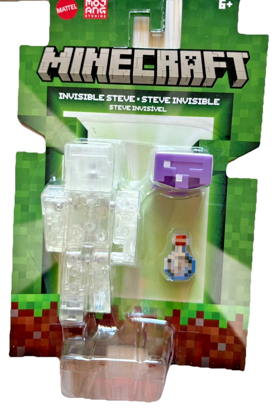 2026 Minecraft INVISIBLE STEVE Action Figure NEW 6+