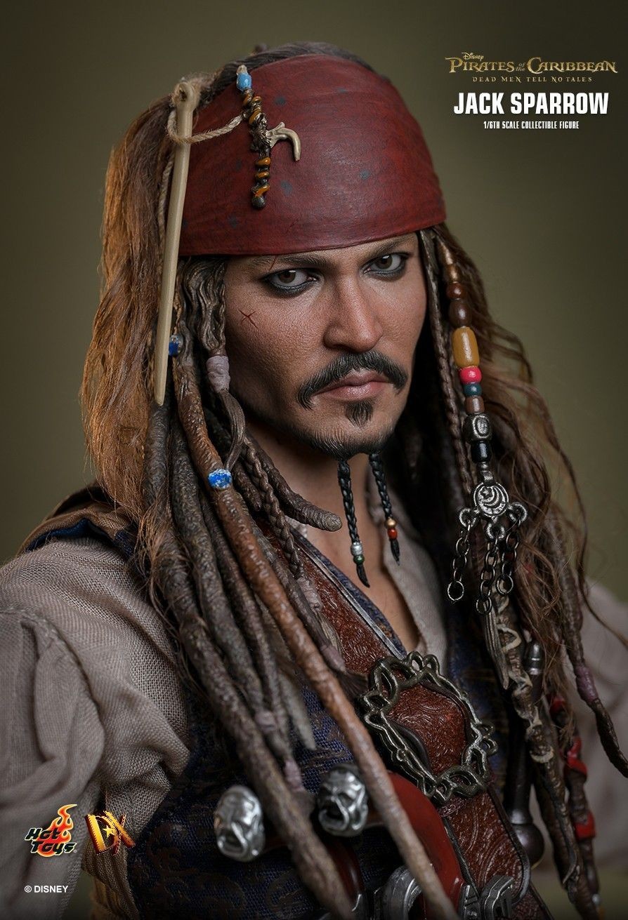 1/6 HOT TOYS CAPT. JACK SPARROW DX37 PIRATES OF THE CARIBBEAN 5 DMTNT 12&Prime; FIGURE