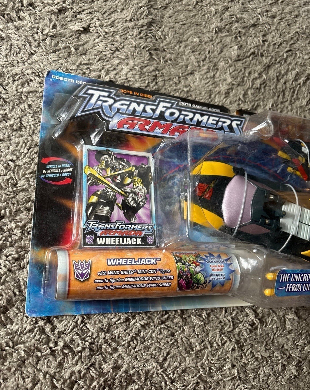 2003 Hasbro Transformers Armada Ferox Unicron Wheeljack w/Wind Sheer Mini-Con