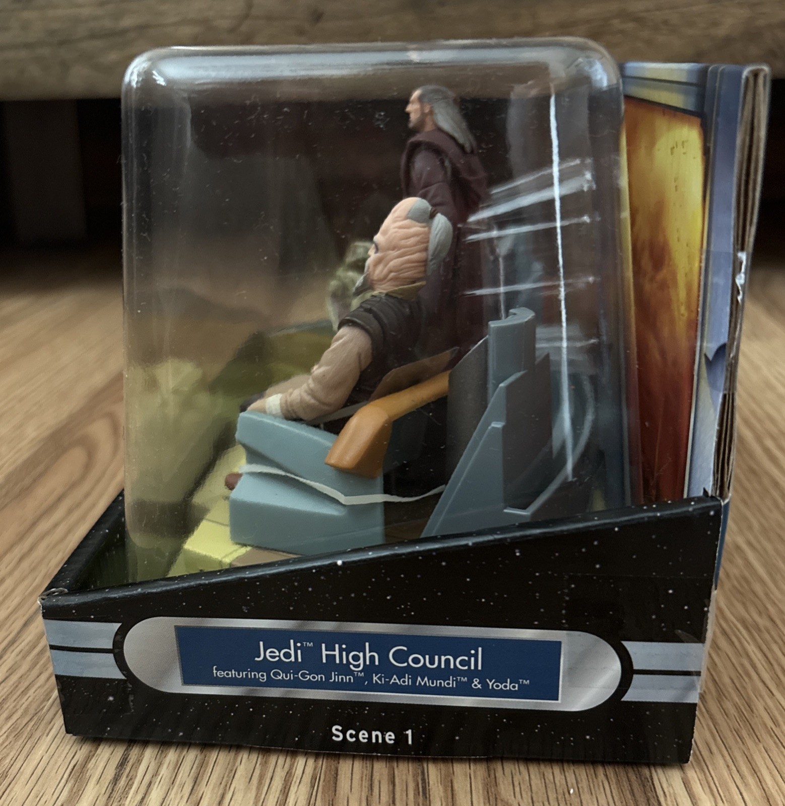 Star Wars Phantom Menace Jedi High Council Scene 1 Yoda Qui-Gon Jinn Mundi NEW