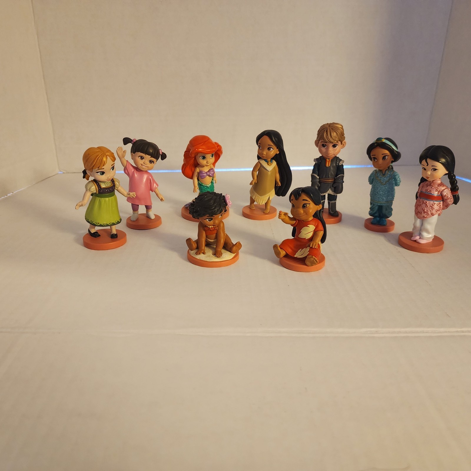 Disney Animators Figures Princesses & Others Lot of 9 Dolls PVC Ariel Moana