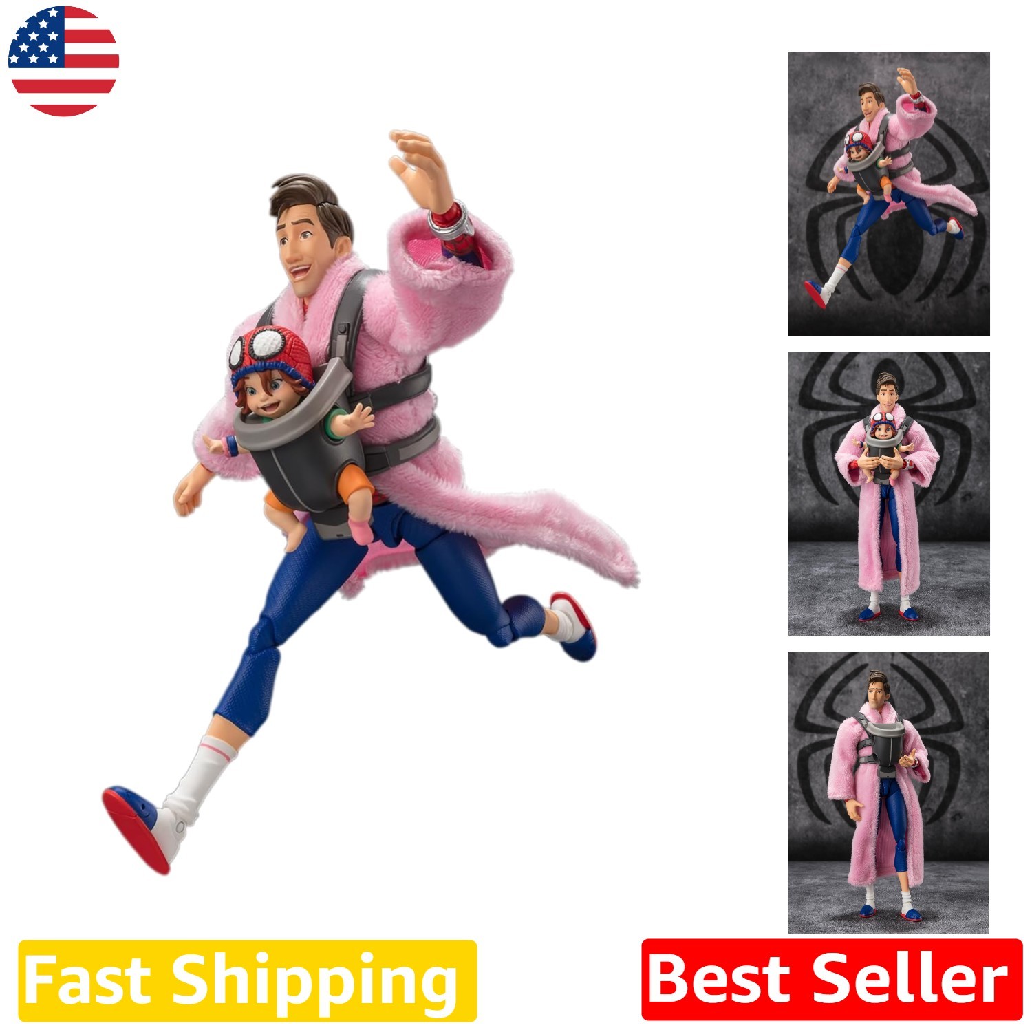Spider-Man Across Spider-Verse Peter B. Mayday S.H.Figuarts 2pk Figure – !