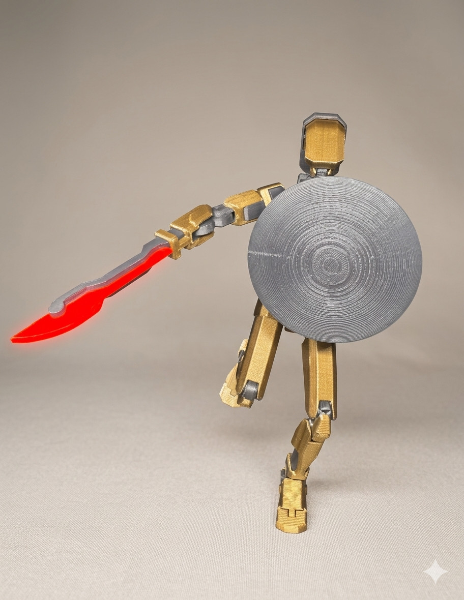 Sword Arms (2 pack) for Dummy 13 | 3D Printed Action Figure Doll Accessory