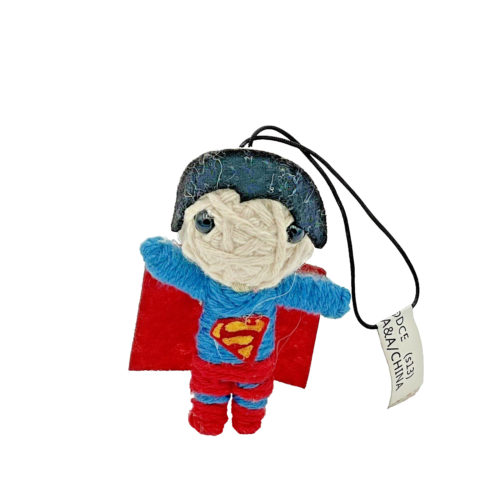 DC COMICS Superman String Doll Charm 1.5 inches Stocking Stuffer