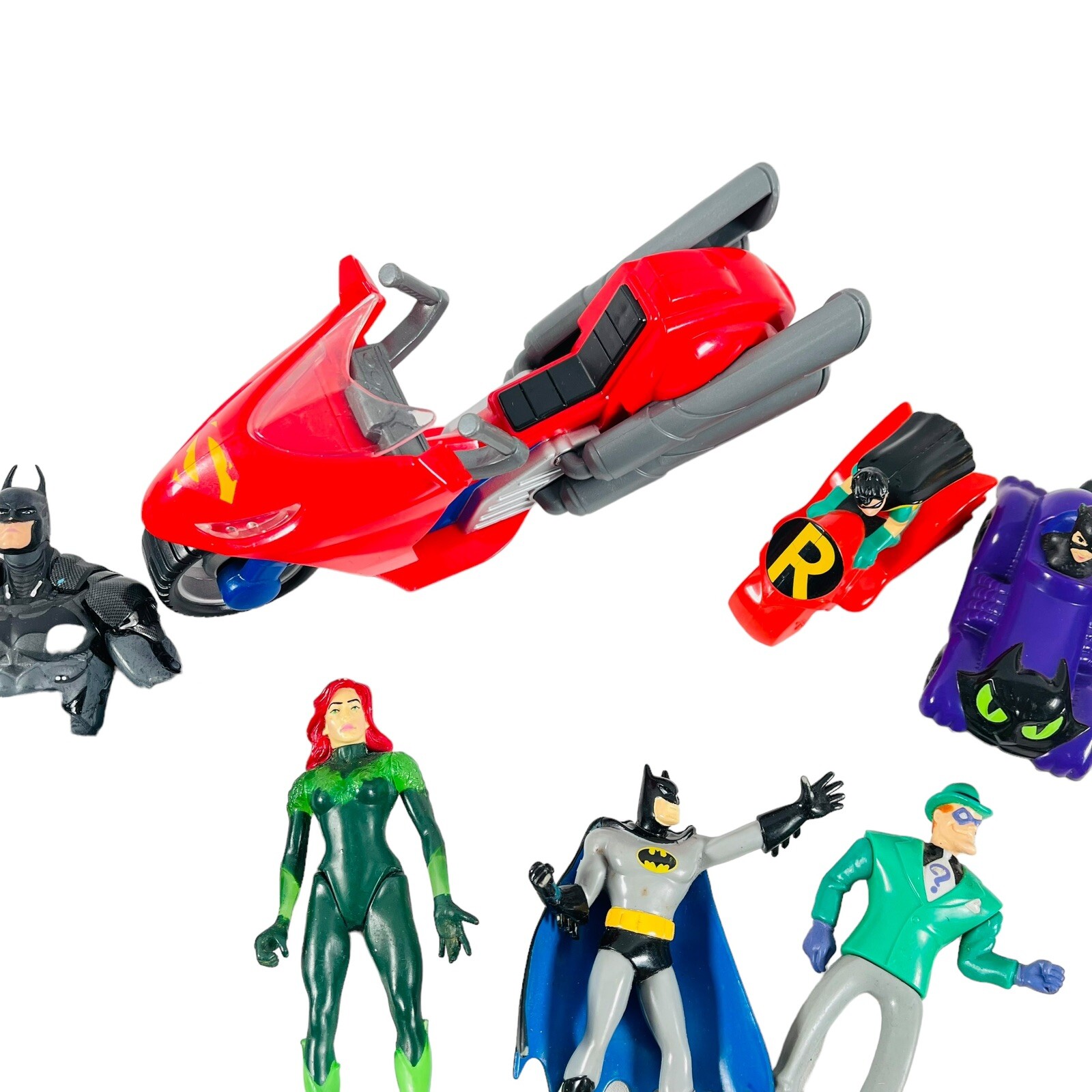 DC Comics Toy Lot of 50 Mixed Action Figures Batman Superman PVC Fast Food VTG B