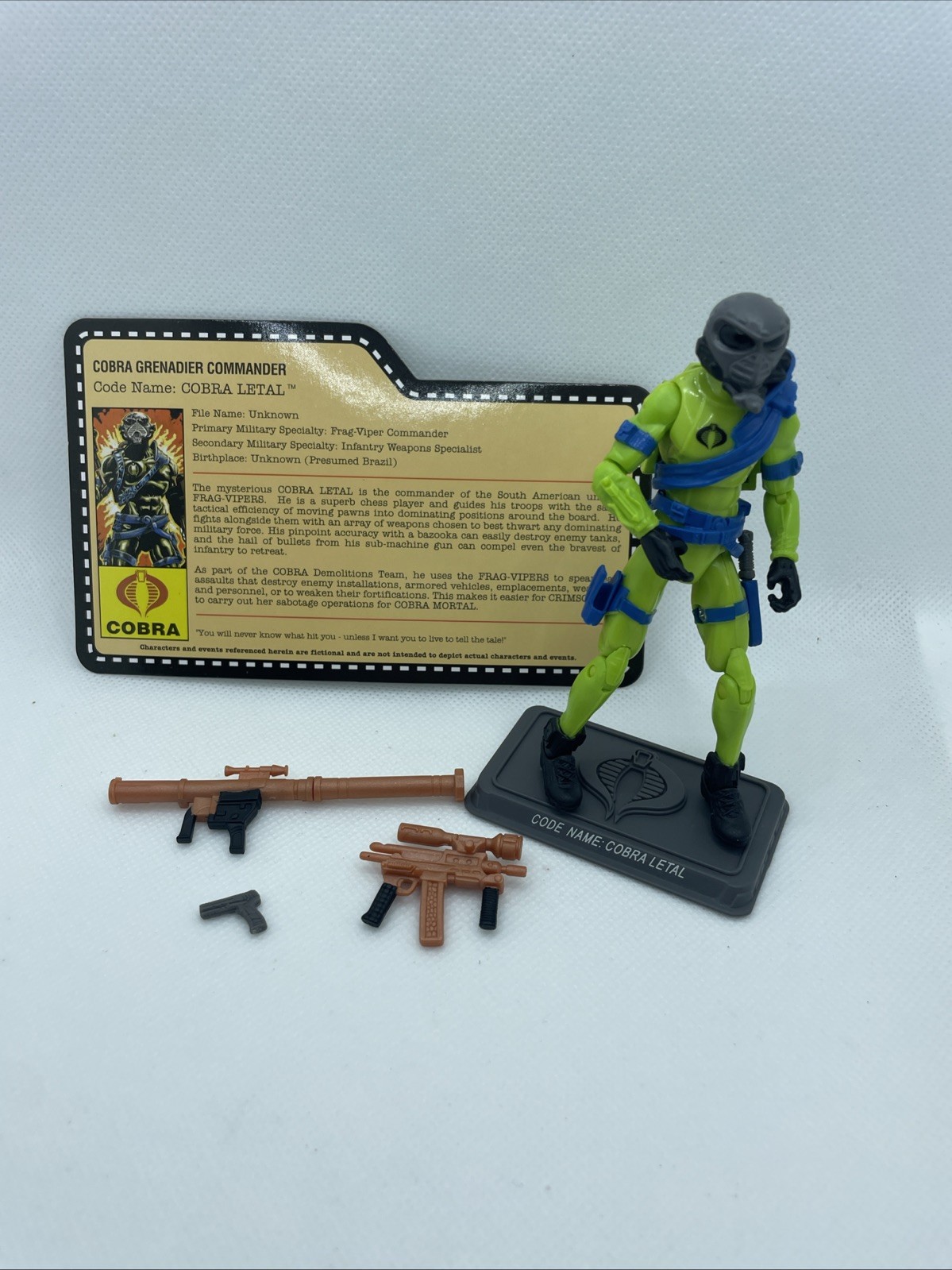 GI JOE ~ 2013 COBRA LETAL ~ NIGHT FORCE ~comp & card ~ NOCTURNAL FIRE ~ joecon