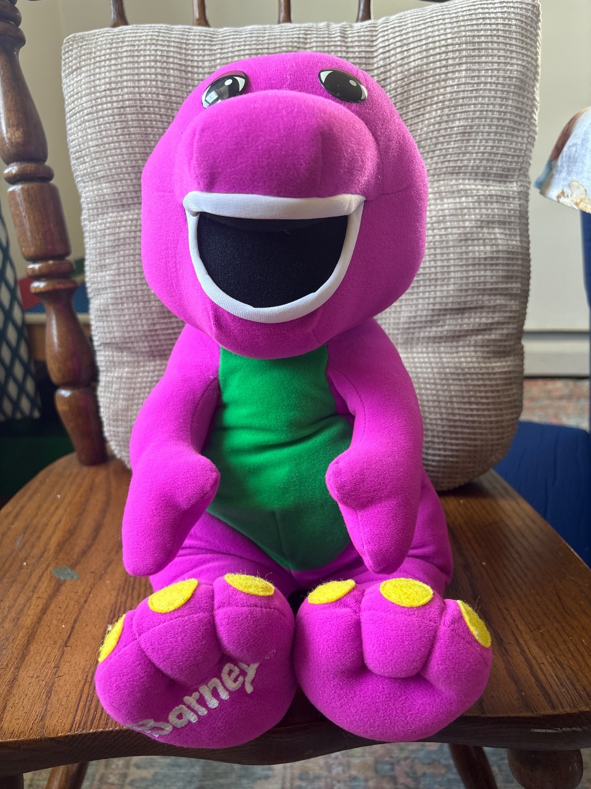 Vintage Talking Barney Plush Playskool 1992 The Lyons Group Tested Works