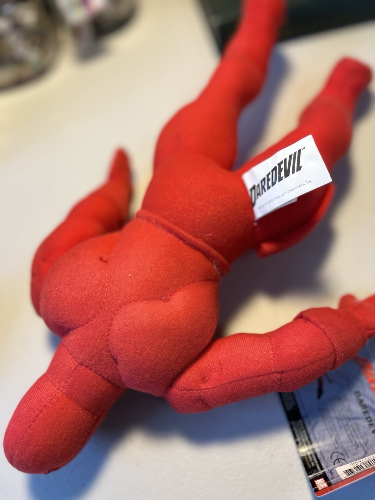 Marvel DareDevil Stuffed Action Figure Bendable Arms & Legs 2003 New With Tags