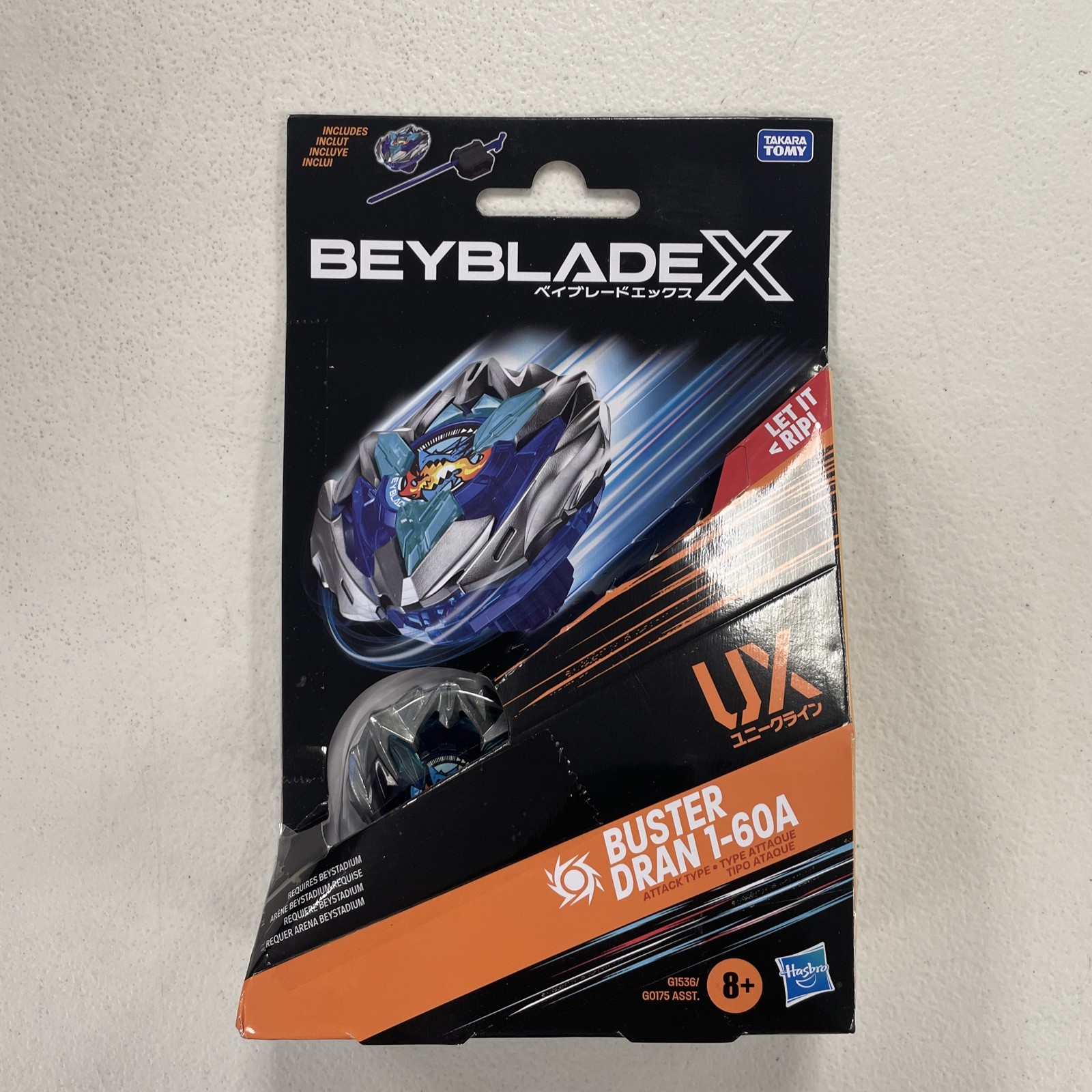 Beyblade X Buster Dran 1-60A UX Starter Pack Set with Attack Type Top Silver