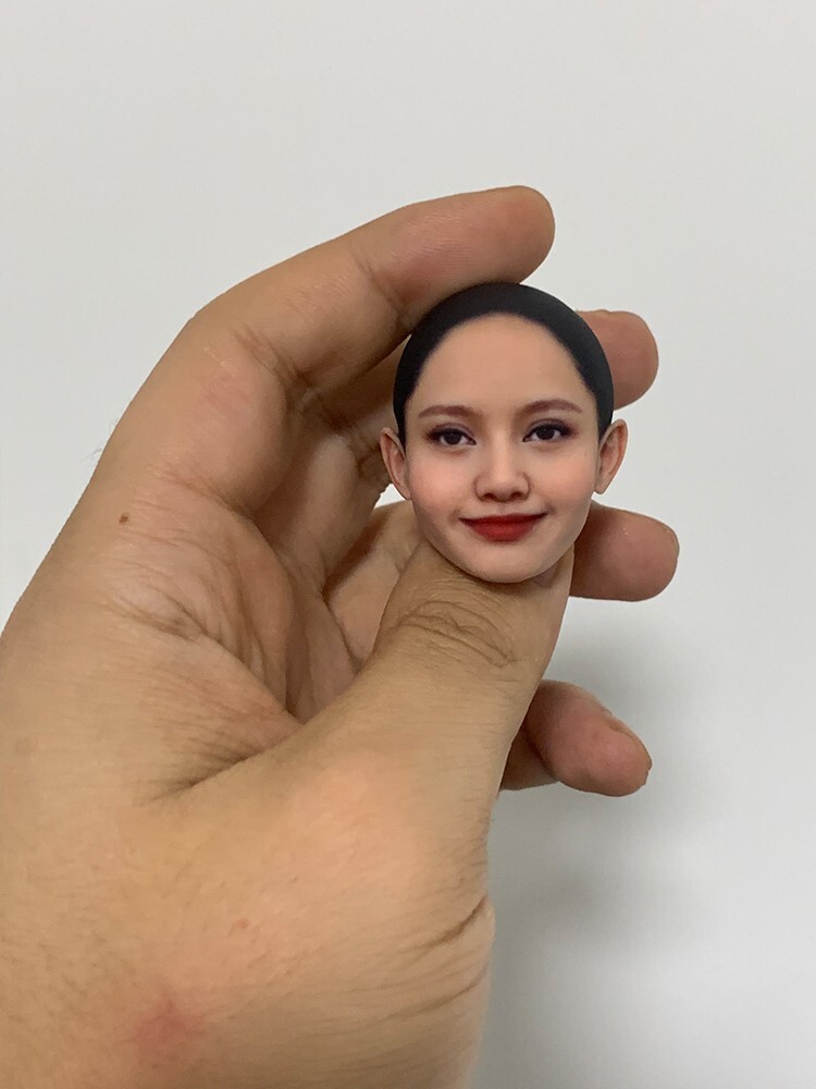 US 1:6 Lisa Asian Star Girl Beauty Head Sculpt For 12&Prime; Female Action Figure Doll