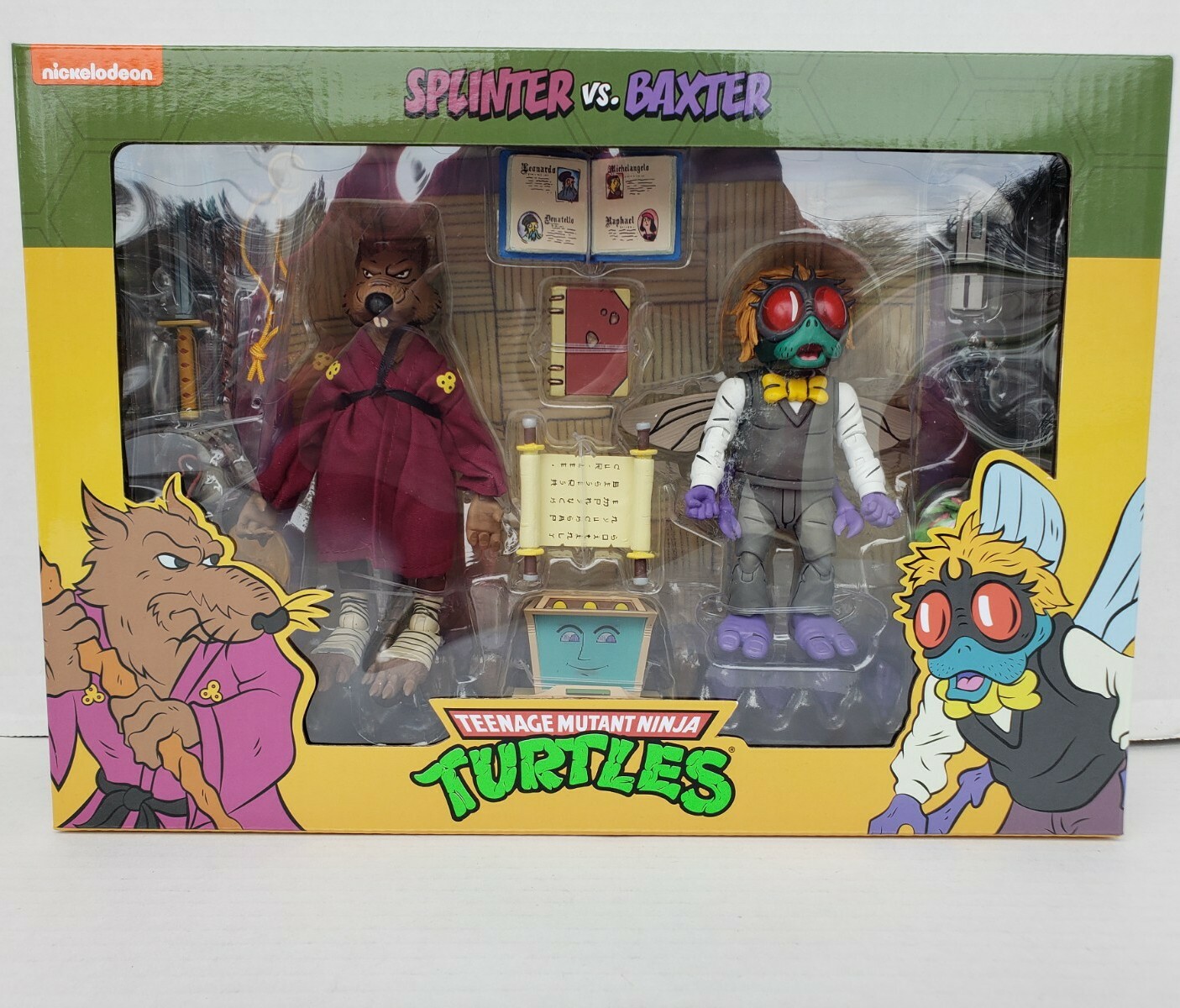 NECA Teenage Mutant Ninja Turtles Splinter vs Baxter Target Exclusive Figures