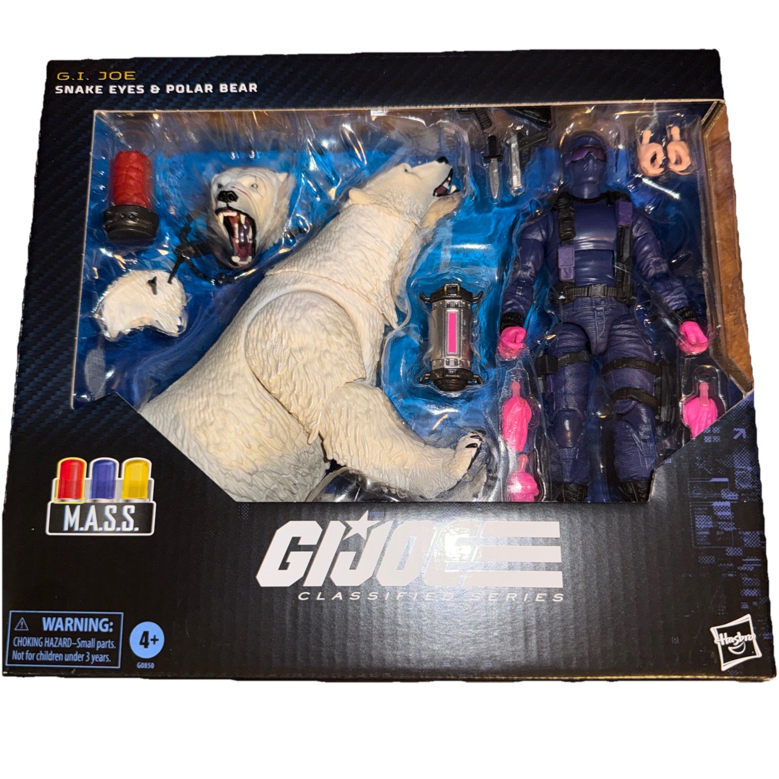New In Box G.I. Joe Classified Action Figure Deluxe Snake Eyes & Polar Bear