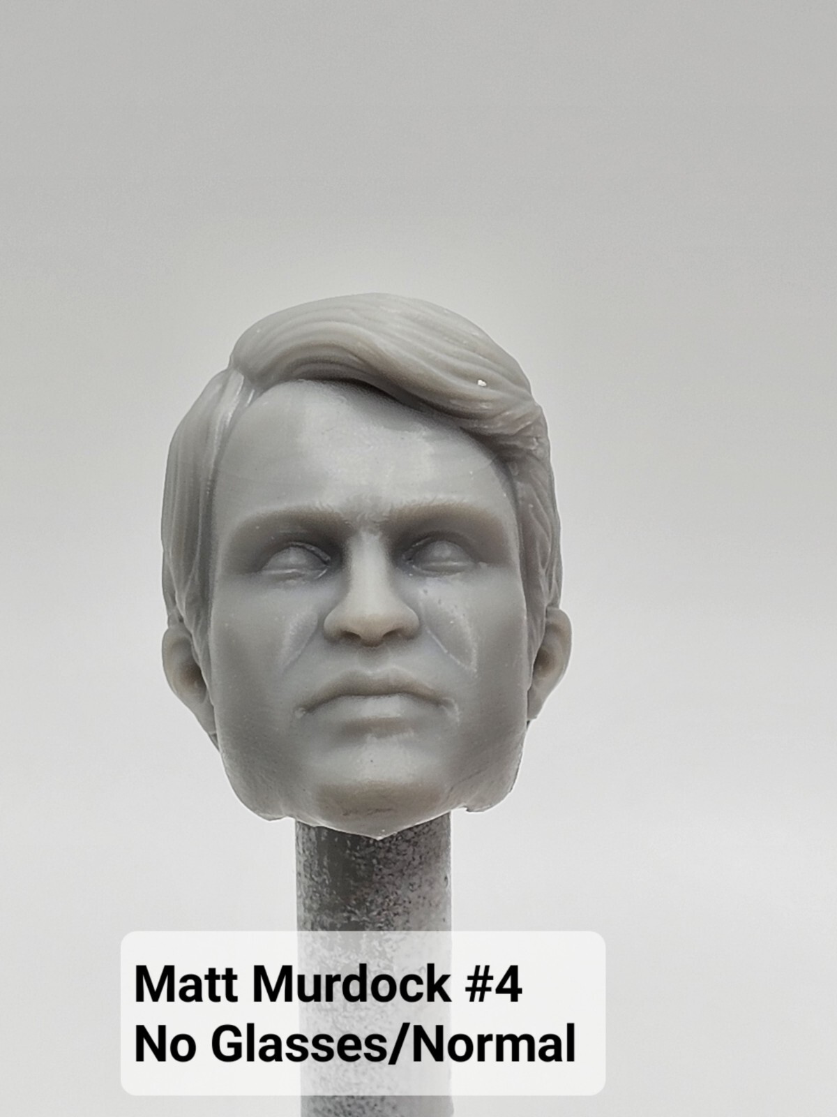3d Print CHARLIE COX DAREDEVIL HEAD #4 1:12 6&Prime; GI Joe Classified/Marvel Legends