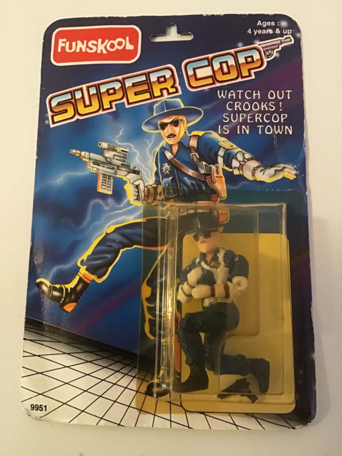 New Sealed GI JOE Funskool Super Cop Sgt. Slaughter India MOC Carded