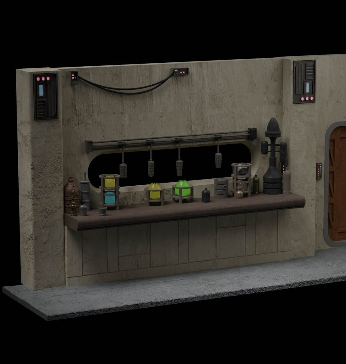 Custom Nevarro Cantina Part 4 for 6 IN FIGURE