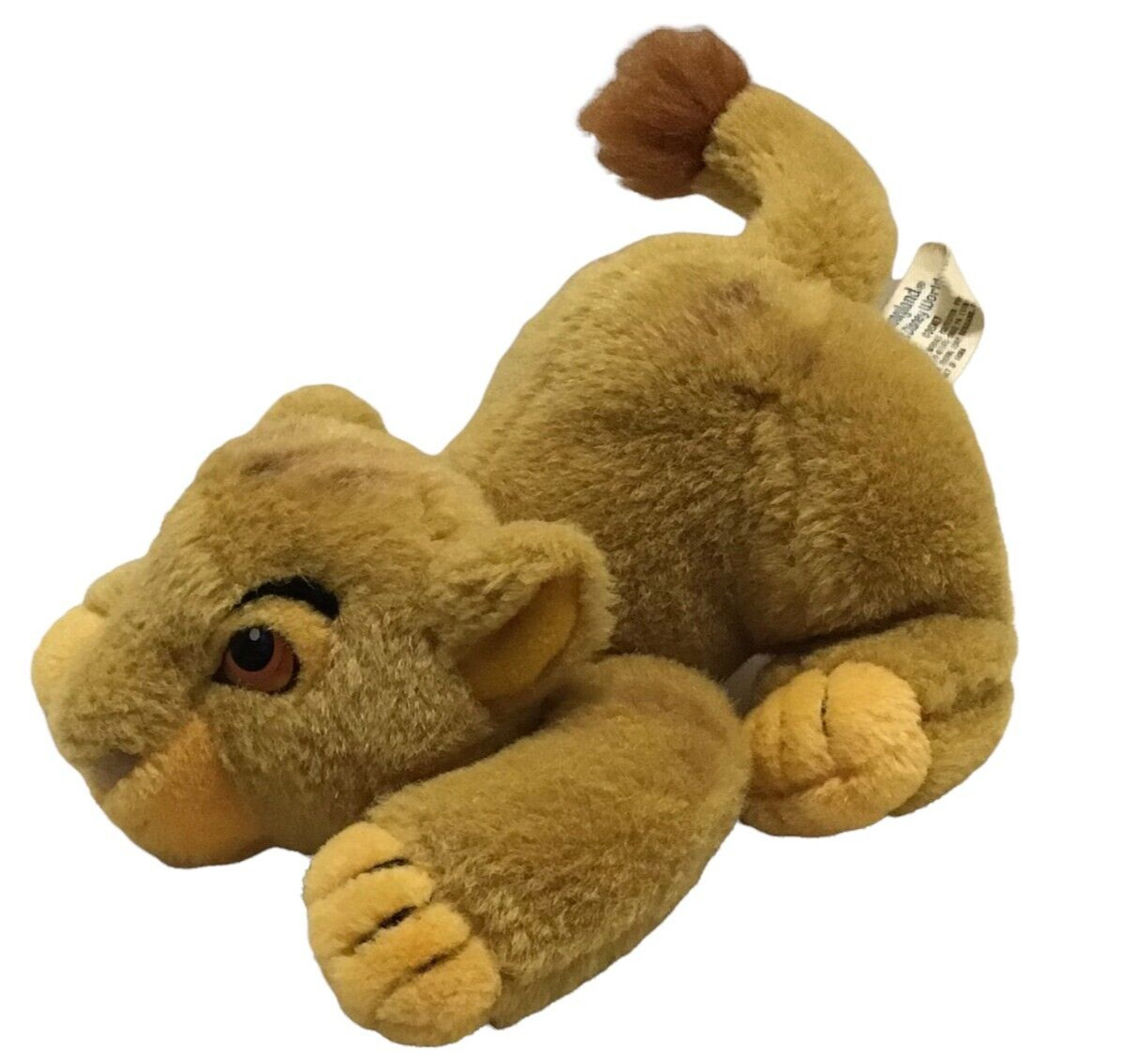 Vintage Lion King Young Simba Pouncing Plush Disneyland Disney World 90s Y2K