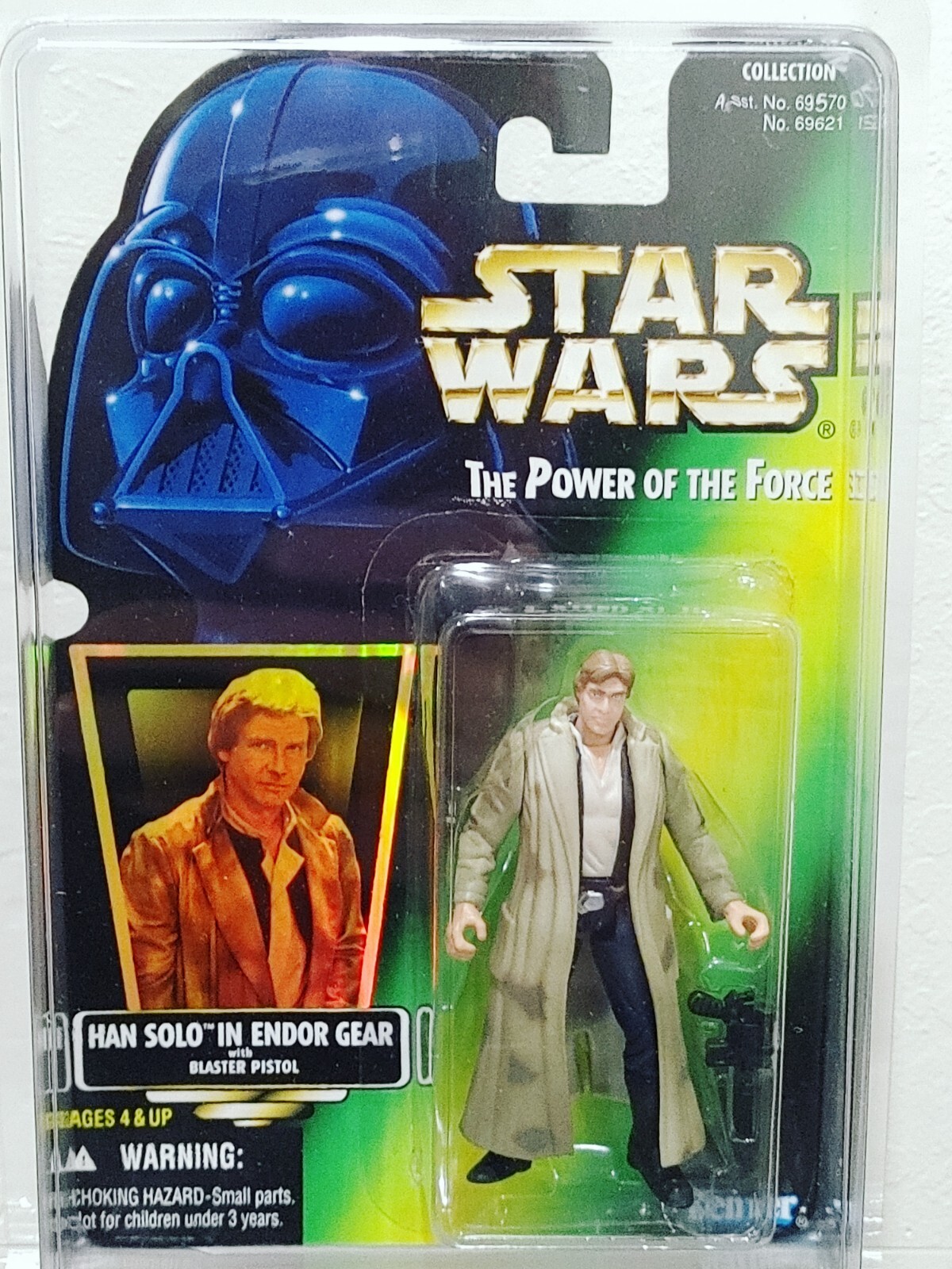 Star Wars Kenner Potf2 Han Solo Endor Gear Hologram Action Figure ~ Misp