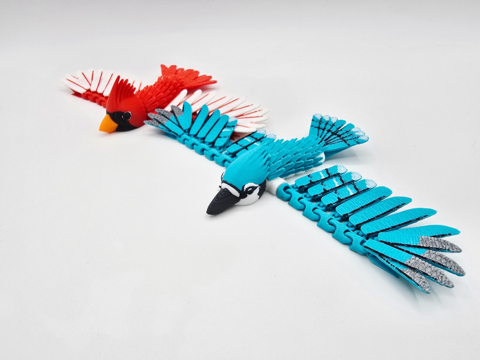 Cardinal Flexi | 3D Printed Realistic Animal | Flexible Articulated Desk Toy Pet
