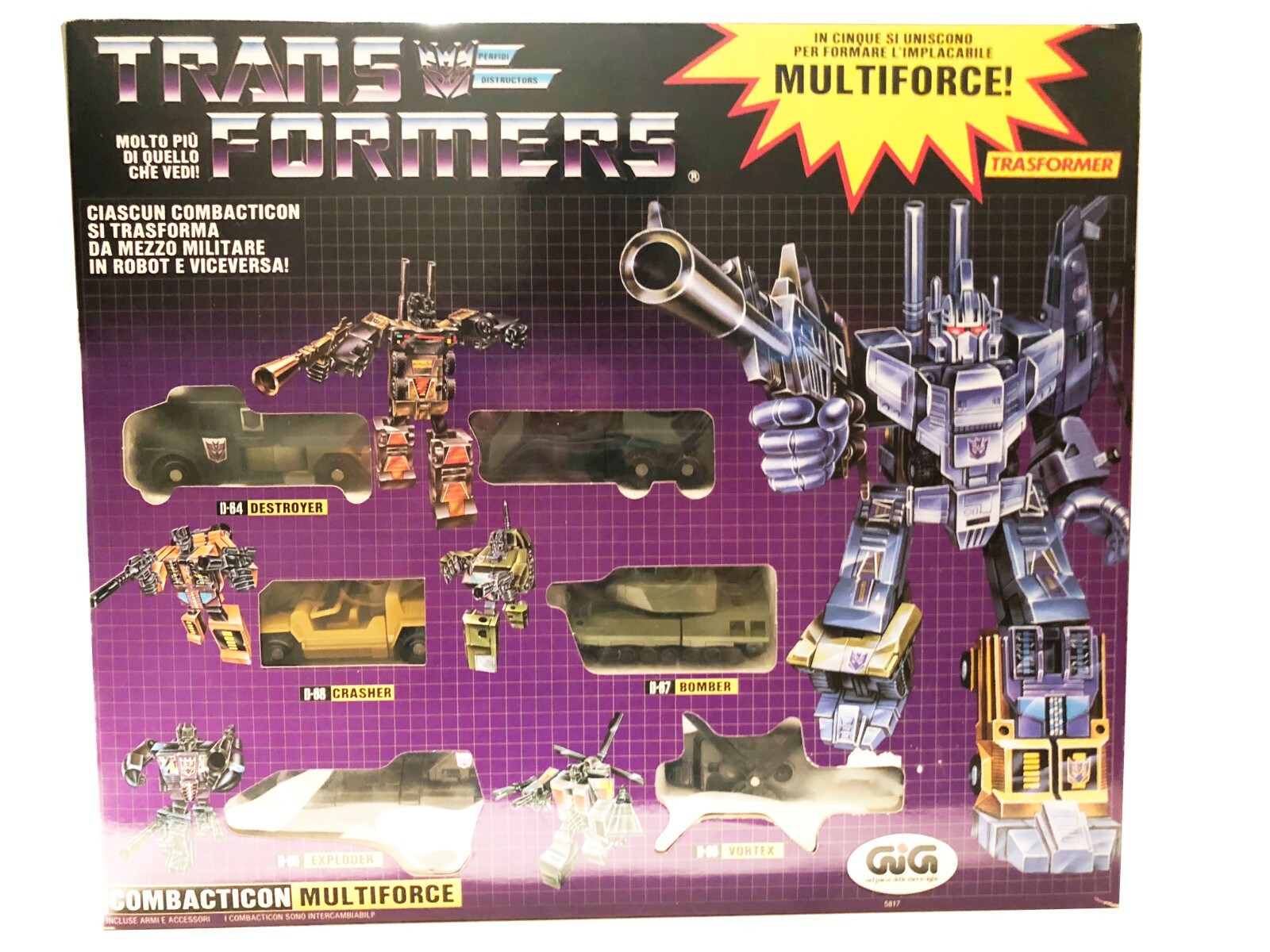 TRANSFORM G1 Reissue Multiforce Bruticus Boxed Brand New Free Shipping