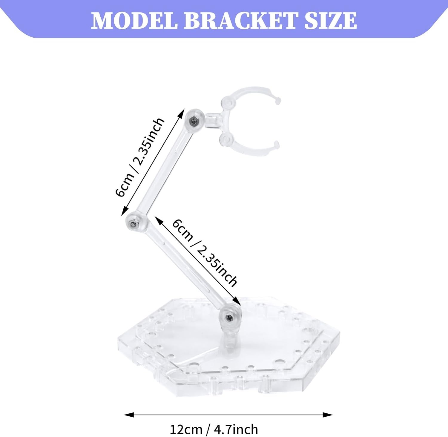 Lightweight 5-Piece Action Figure Stand with Screwdriver for Easy Assembly