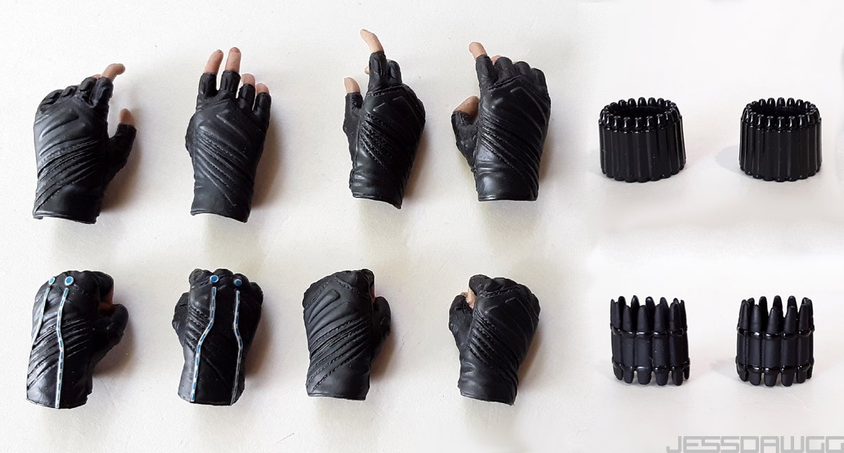 1/6 Hands wrist Gauntlets Black Widow MMS178 & MMS124 Hot Toys Iron Man 2