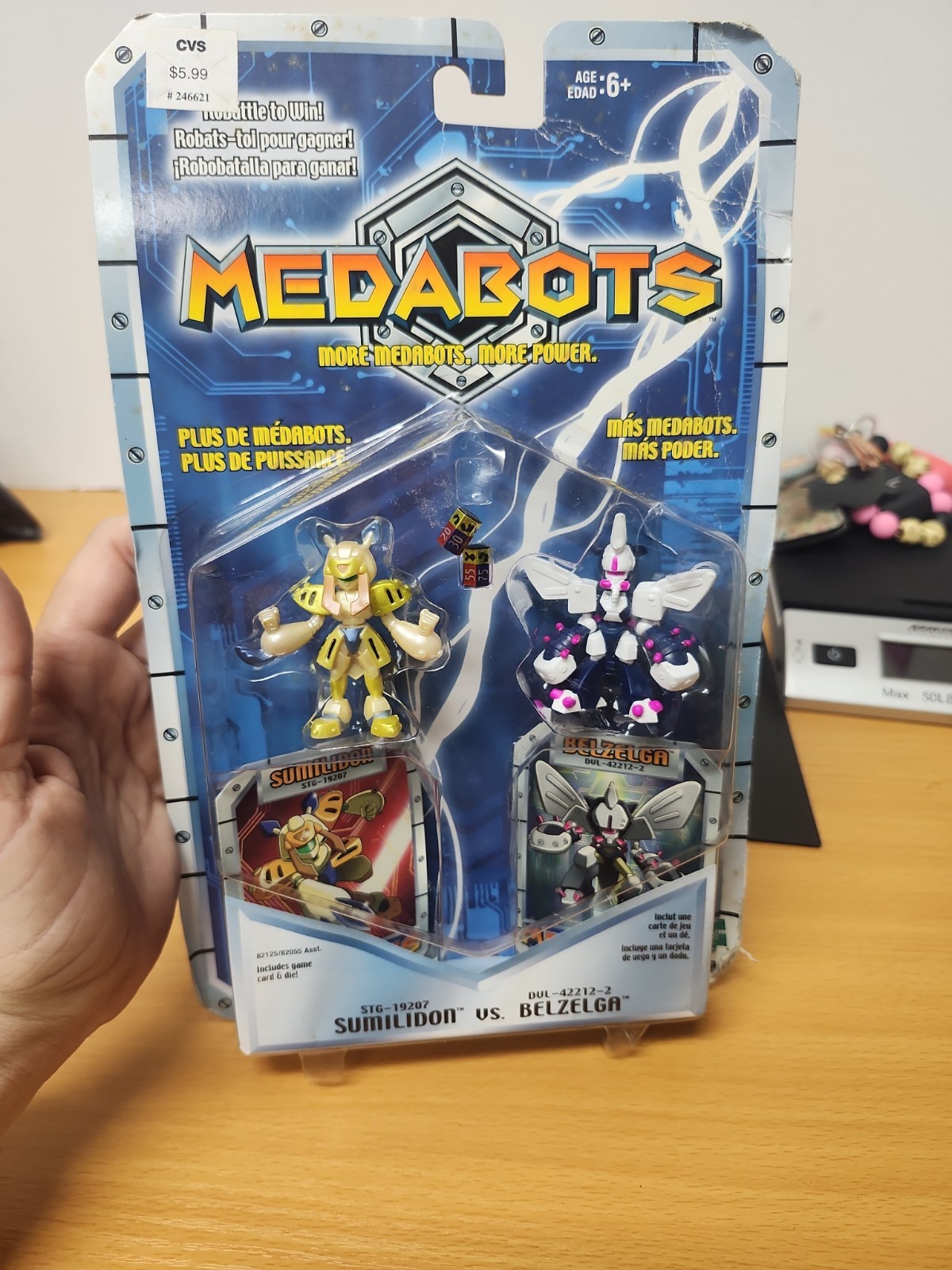 RARE Vintage Hasbro 2002 Medabots Sumilidon vs Belzelga Figures Cards New