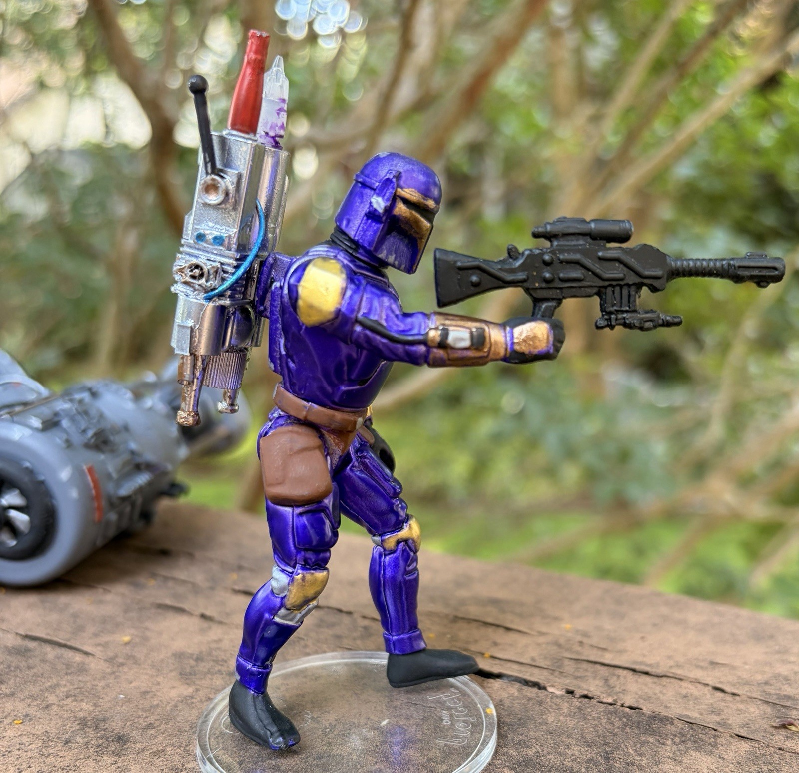 Custom Mandalorian 3.75 Inch With Kenner Style Mini-rig Yy-wing