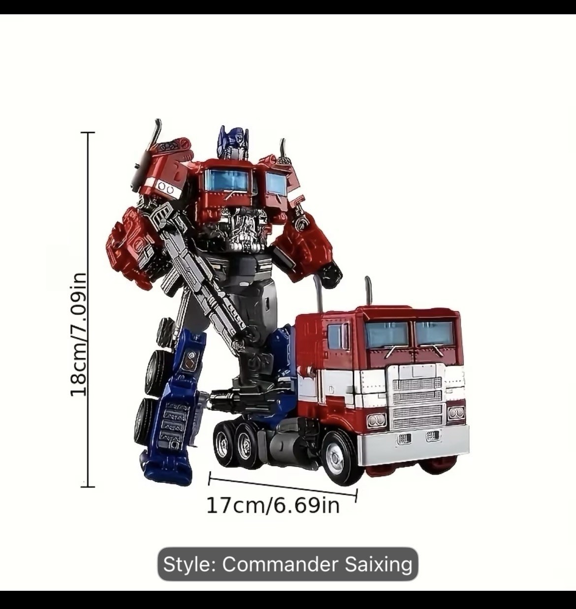 Commander Optimus Prime Transformers 7” Tall Brand New 2-in-1 Changes