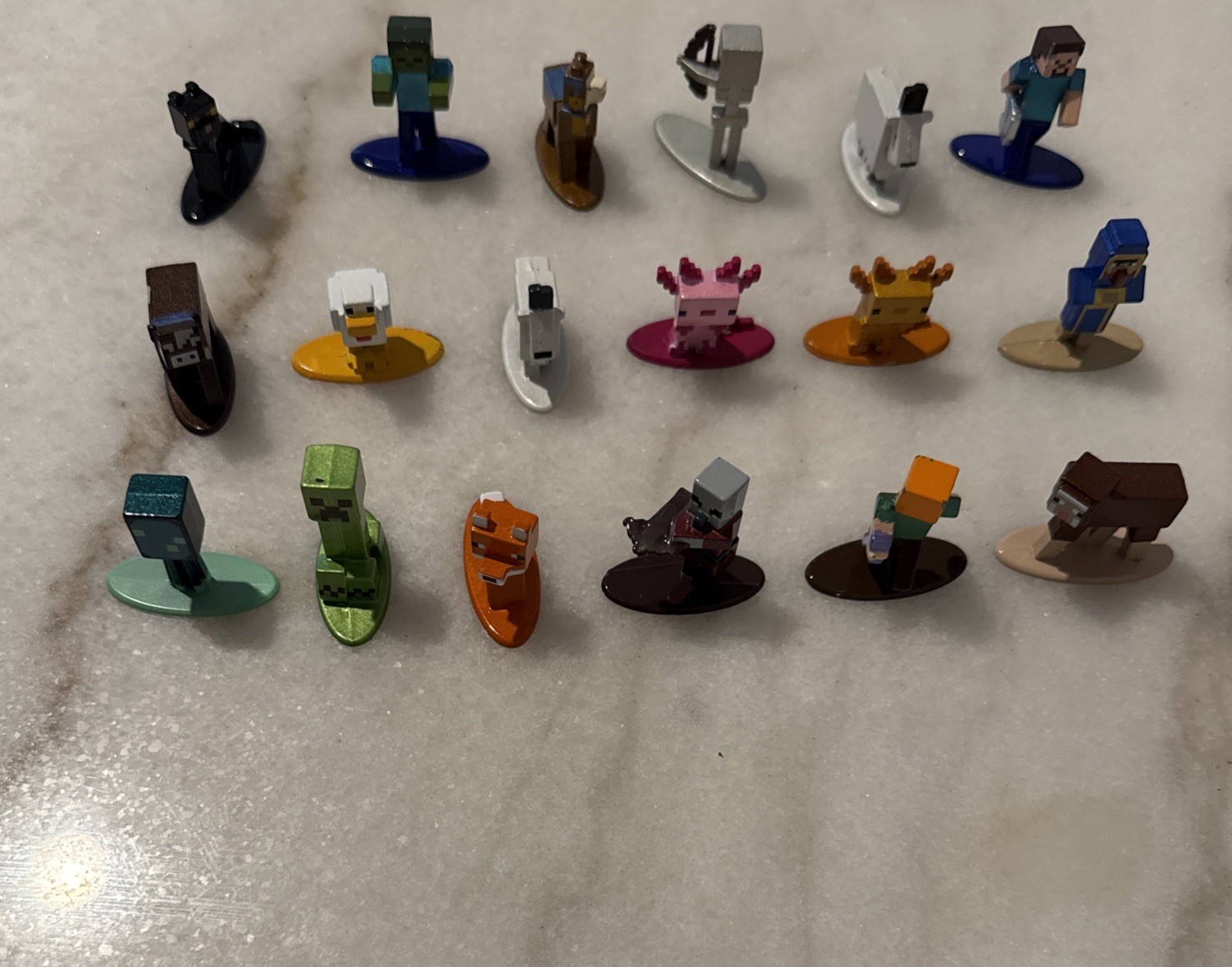 Jada Minecraft Mini Metal 18 Figurines Diecast Used
