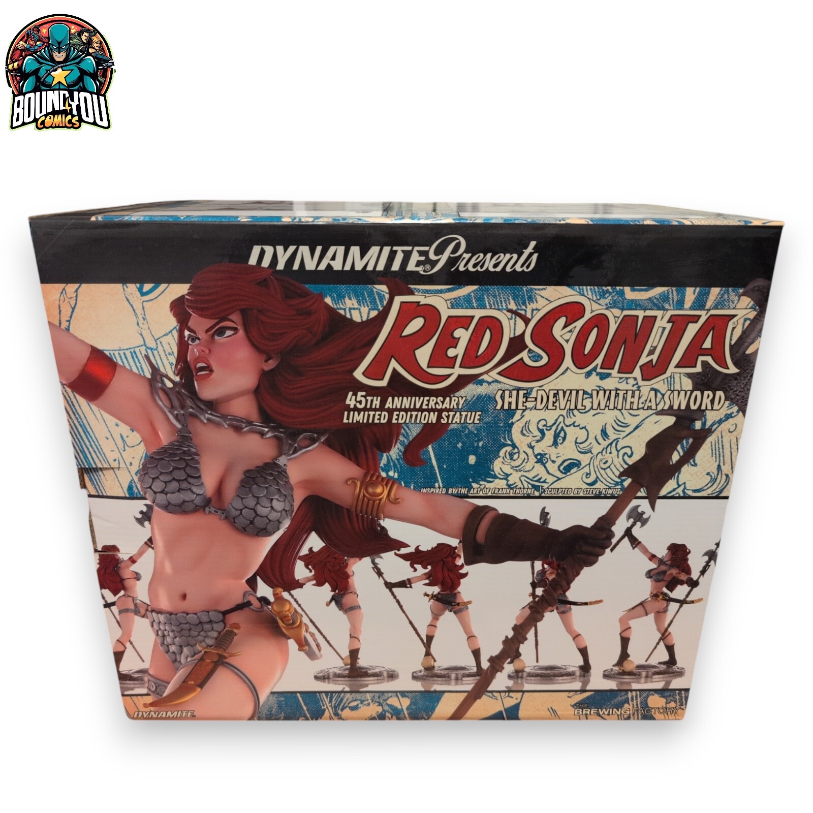 Dynamite Red Sonja 45TH Ann. Statue B&W Berserker Artist Proof #23/49