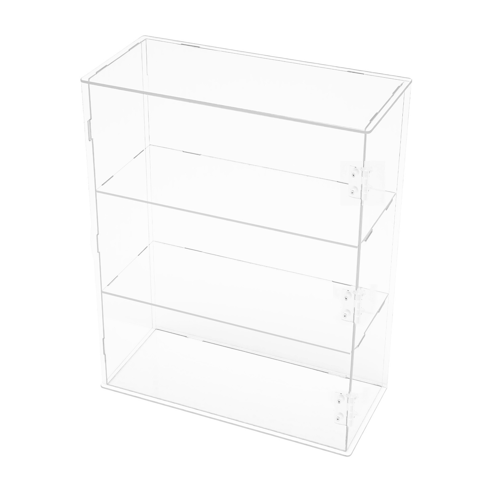 3-Tier Display Case Shelf Dustproof Clear Showcase Holder for Action Figures