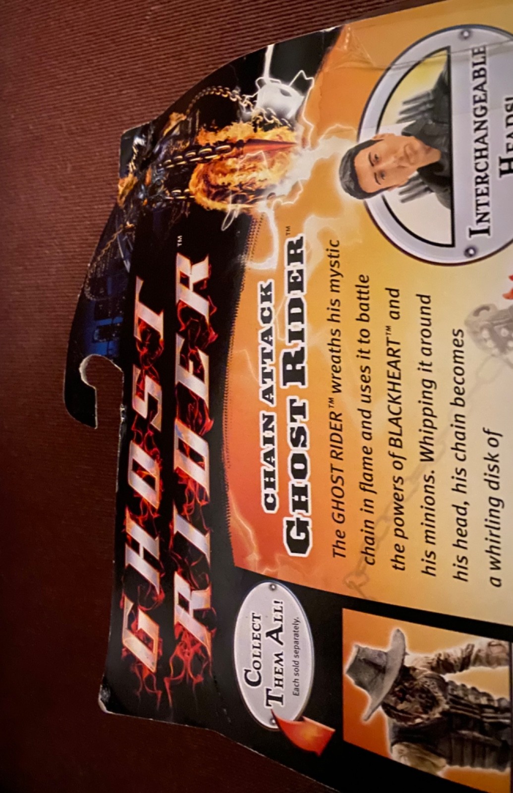 Ghost Rider Chain Attack Ghost Rider W/Interchangeable Heads Hasbro 2007 Sealed